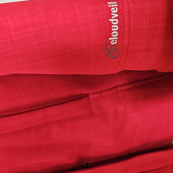 2/$20 Cloudveil - Red Lined Rain Jacket With Removable Hood - Size XS - Picture 3 of 5